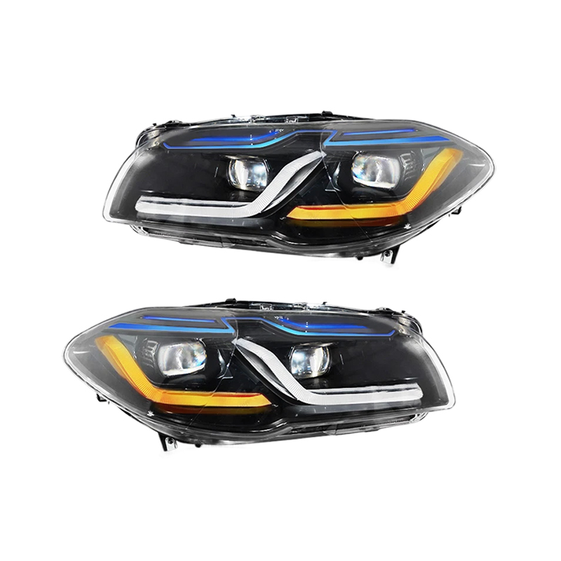 BMW Car Headlights BMW 5 Series F18 Modified To Double L