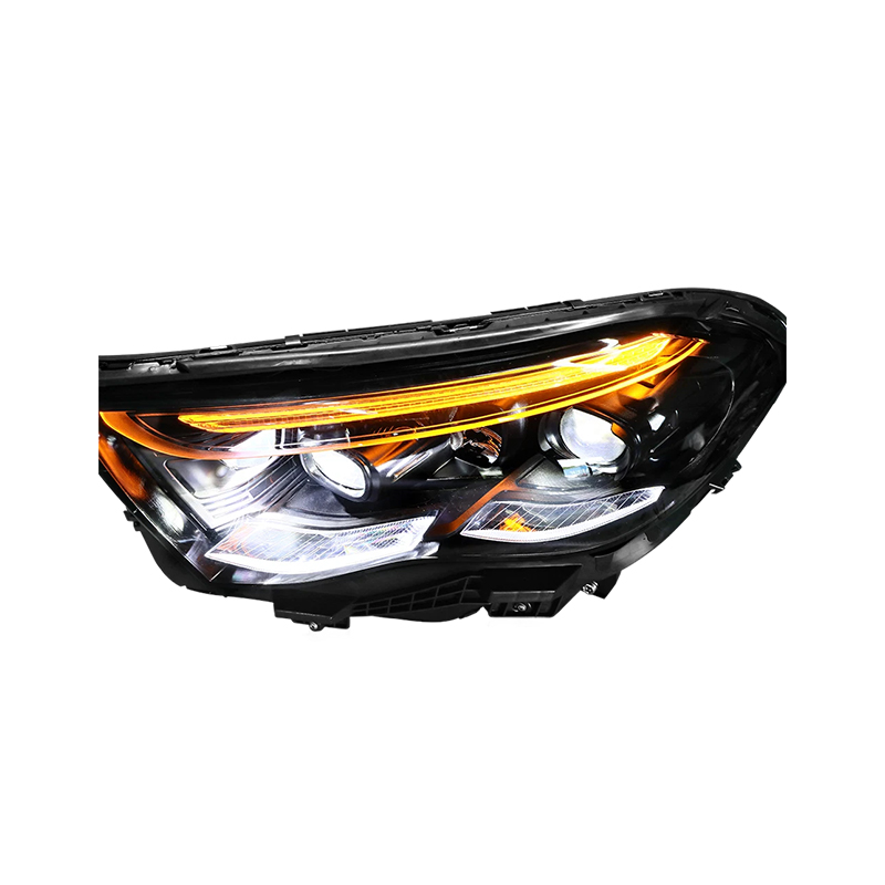 How do car headlights help drivers proactively detect road conditions?